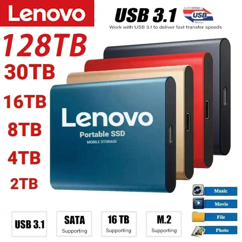 Lenovo Original SSD Hard Disk 1TB 2TB 500GB 128TB Hard Drive Drive Hard Disk Portable Electronics for Laptops/Computer/PC